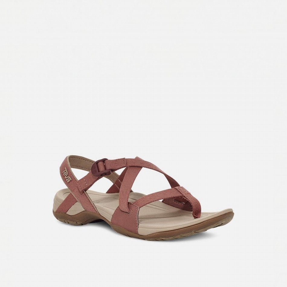 Teva Ascona Cross Strap Sandals Brick Red | 8916506