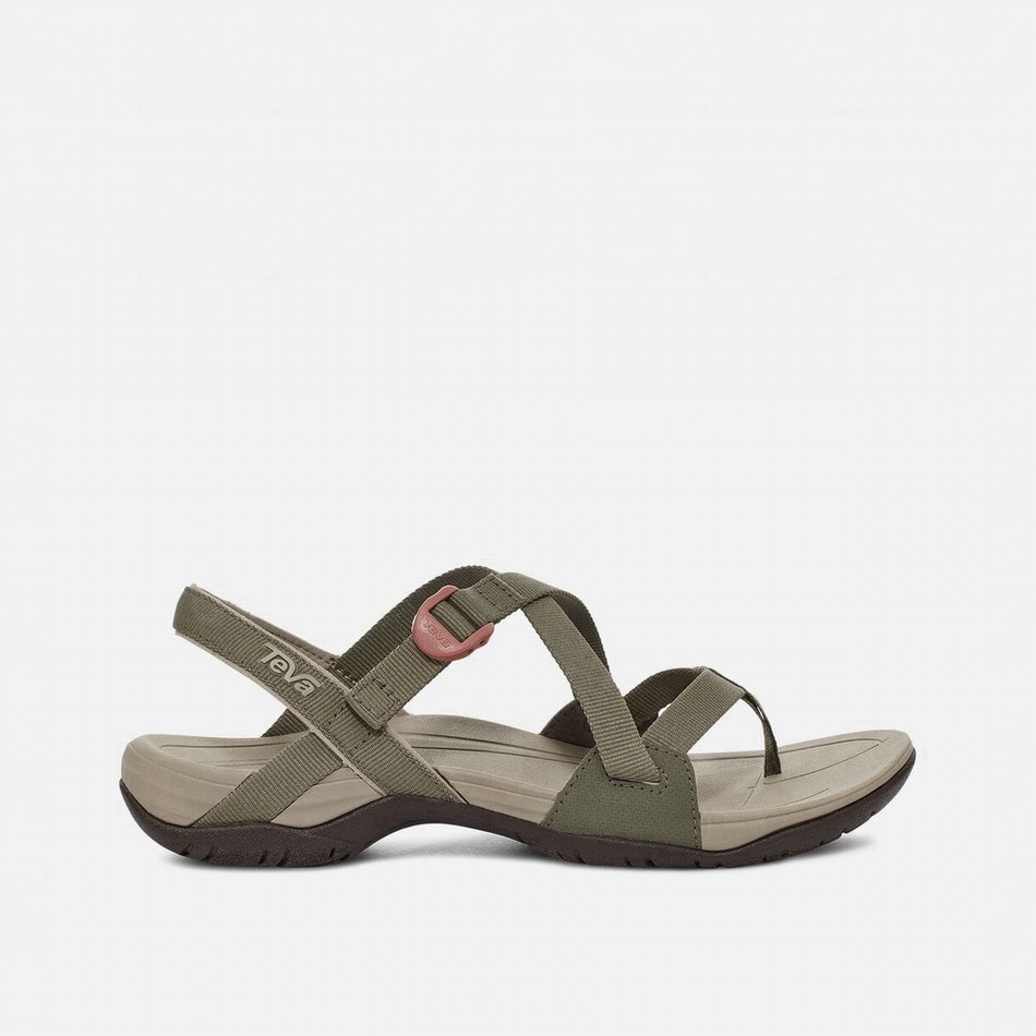 Teva Ascona Cross Strap Sandals Olive | 1269833