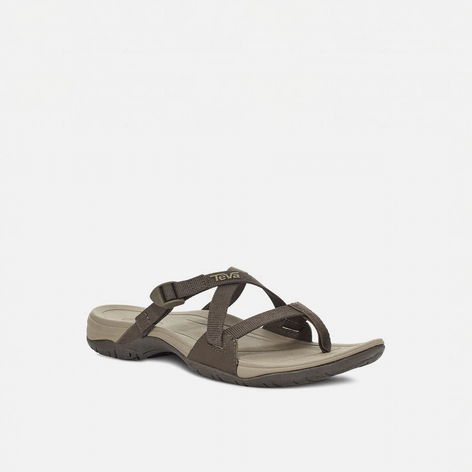 Teva Ascona Flip Flops Dark Olive | 4778973