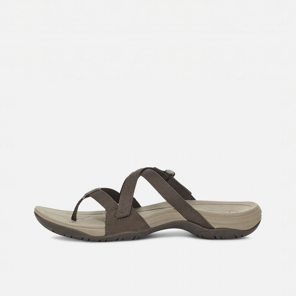 Teva Ascona Flip Flops Dark Olive | 4778973