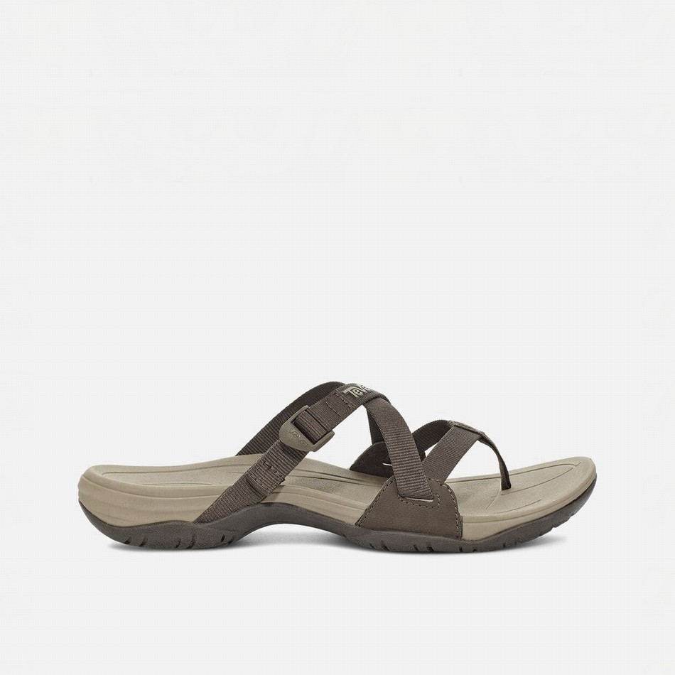 Teva Ascona Flip Flops Dark Olive | 4778973