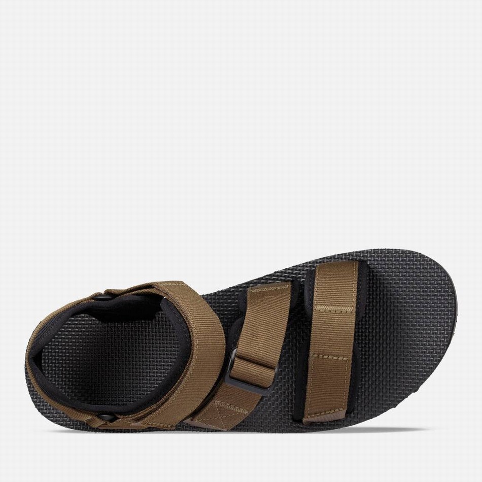 Teva Cross Strap Trail Sandals Dark Olive | 4136974