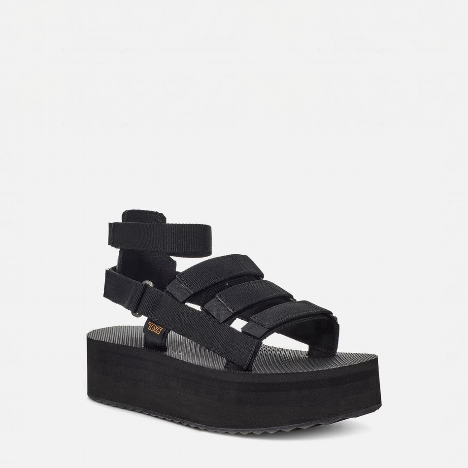 Teva Flatform Mevia Platform Sandals Black | 1493723