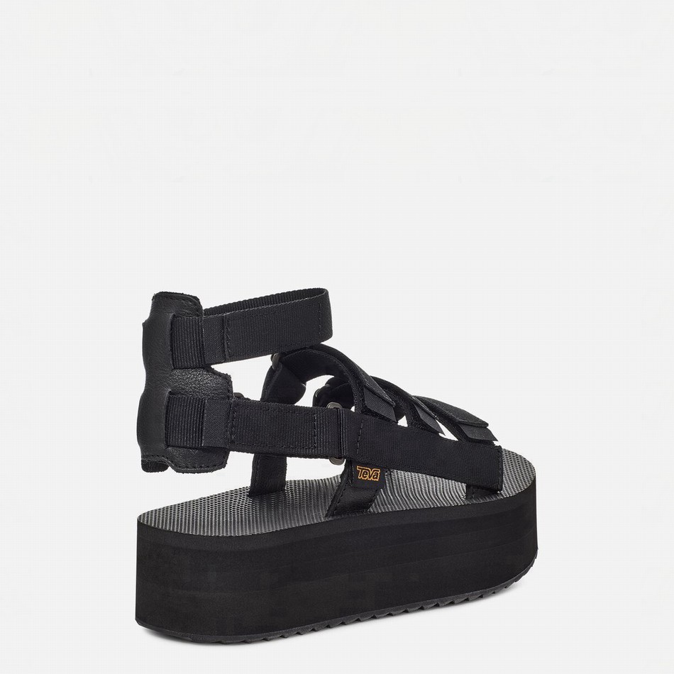 Teva Flatform Mevia Platform Sandals Black | 1493723