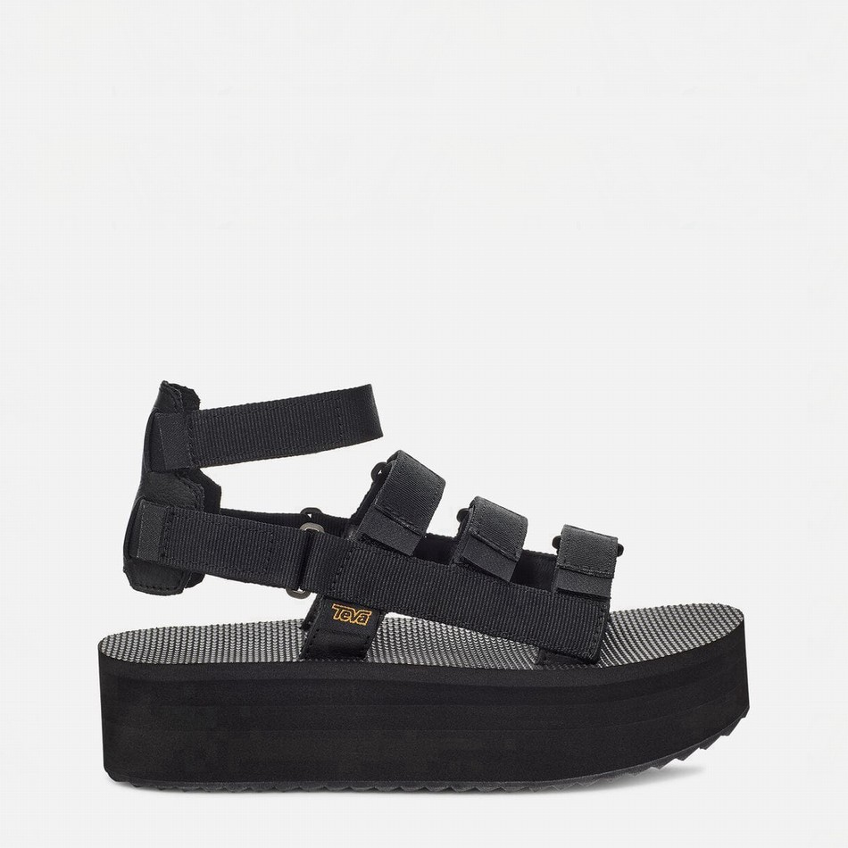 Teva Flatform Mevia Platform Sandals Black | 1493723