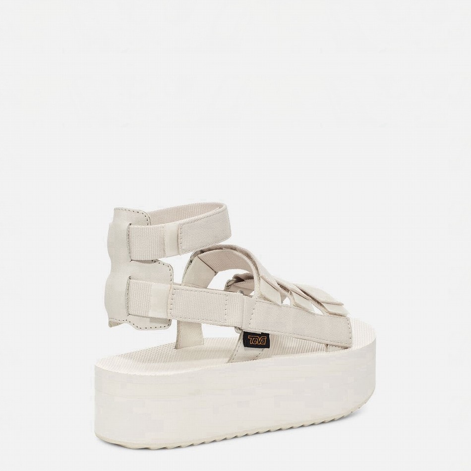 Teva Flatform Mevia Platform Sandals White | 2497509