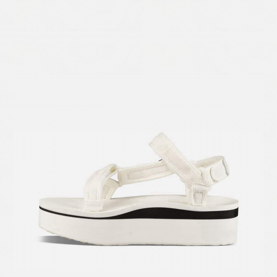 Teva Flatform Universal Mesh Print Platform Sandals White | 2723141