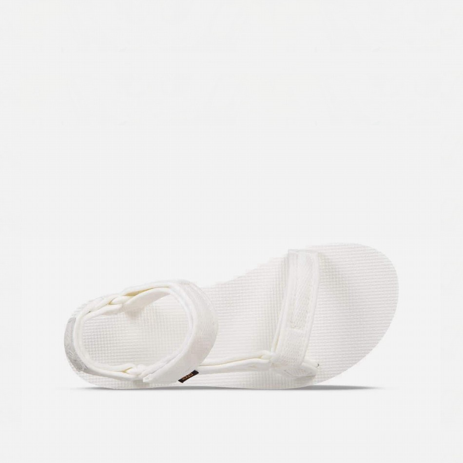 Teva Flatform Universal Mesh Print Platform Sandals White | 2723141