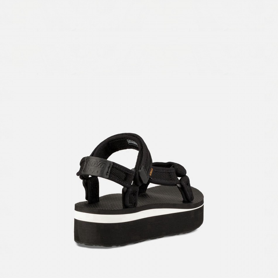 Teva Flatform Universal Mesh Print Platform Sandals Black | 3390192