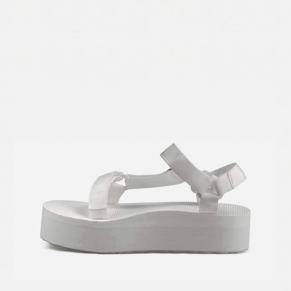 Teva Flatform Universal Platform Sandals White | 3561688