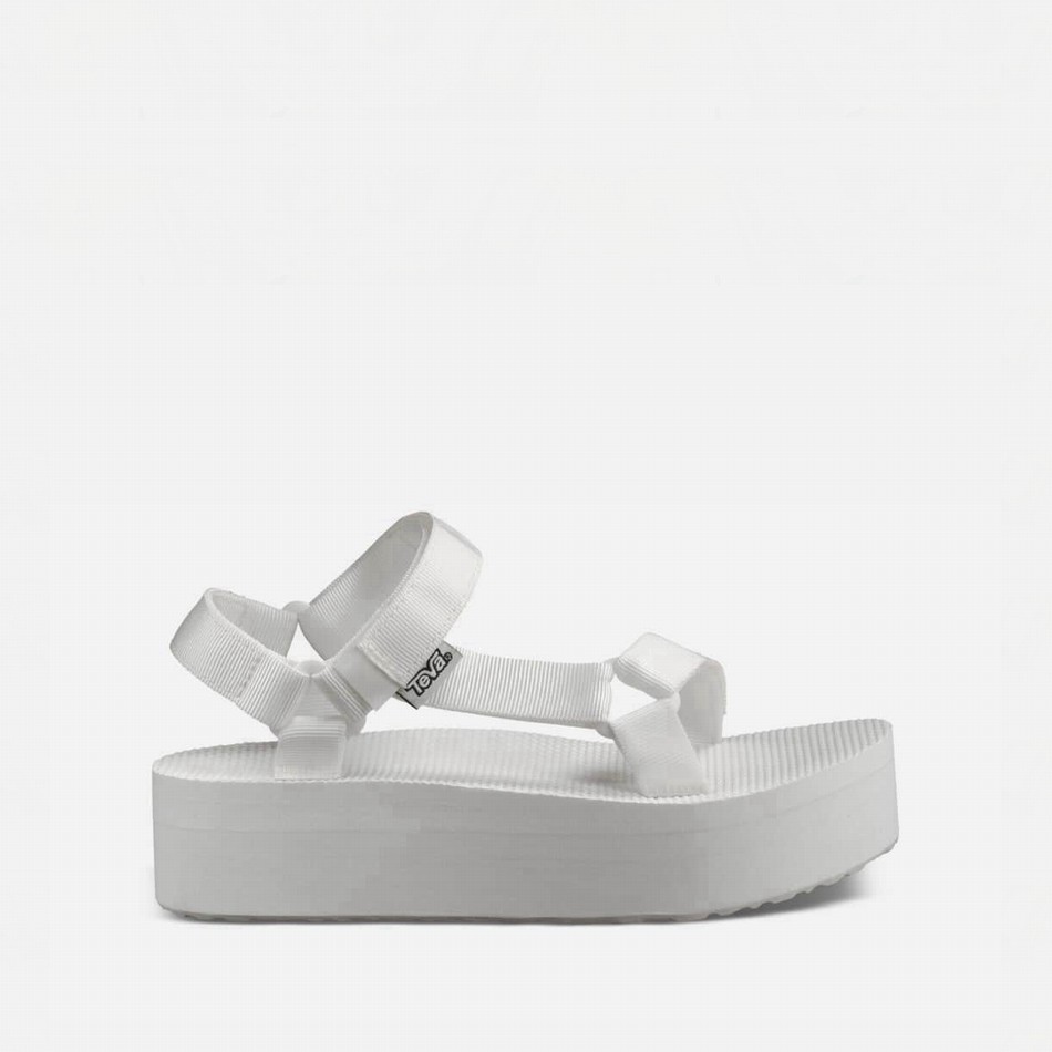 Teva Flatform Universal Platform Sandals White | 3561688