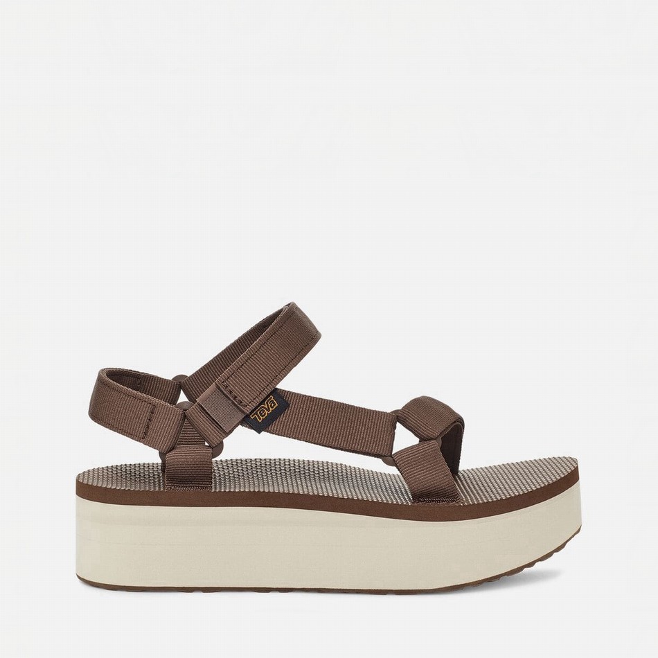 Teva Flatform Universal Platform Sandals Dark Brown | 4425243