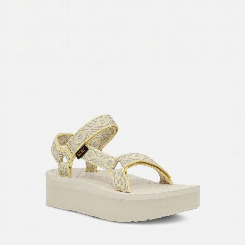 Teva Flatform Universal Platform Sandals Yellow | 6252634