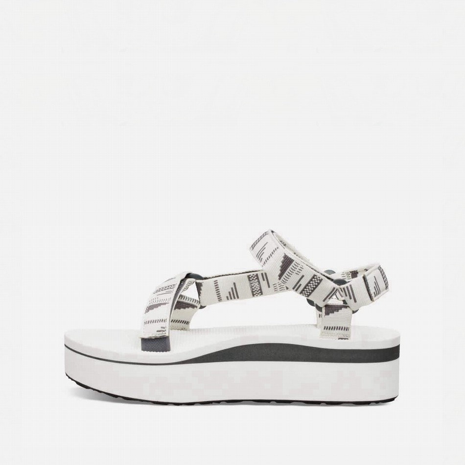 Teva Flatform Universal Platform Sandals White | 7444595