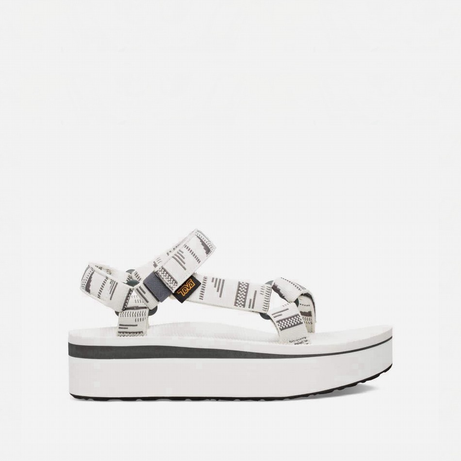 Teva Flatform Universal Platform Sandals White | 7444595