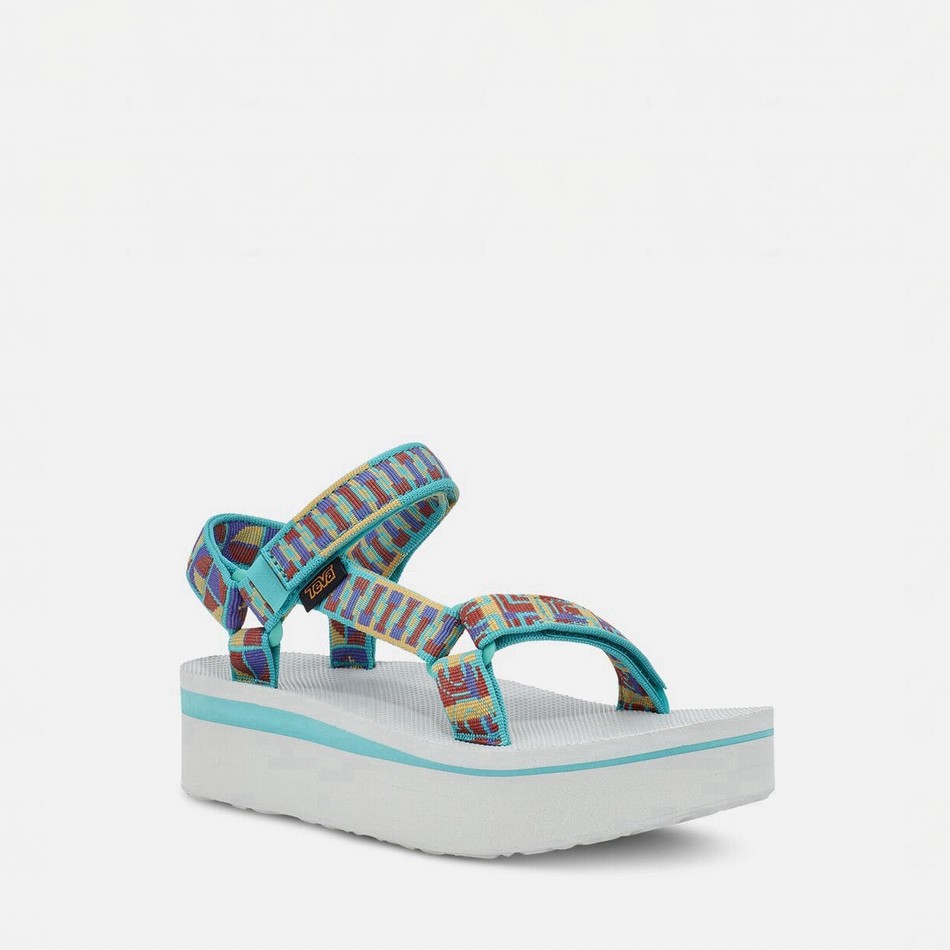 Teva Flatform Universal Platform Sandals Turquoise | 9496903