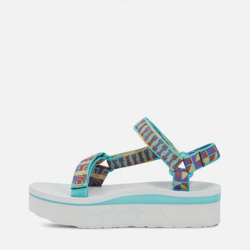 Teva Flatform Universal Platform Sandals Turquoise | 9496903