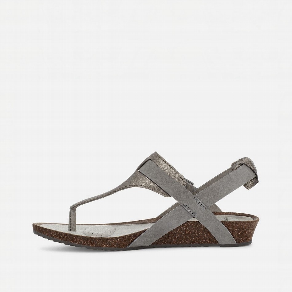 Teva Mahonia 3-Point Metallic Sandals Grey | 8282404