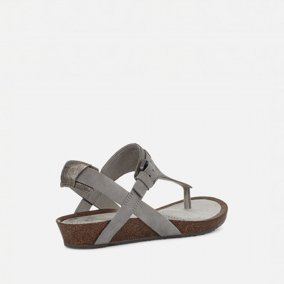 Teva Mahonia 3-Point Metallic Sandals Grey | 8282404