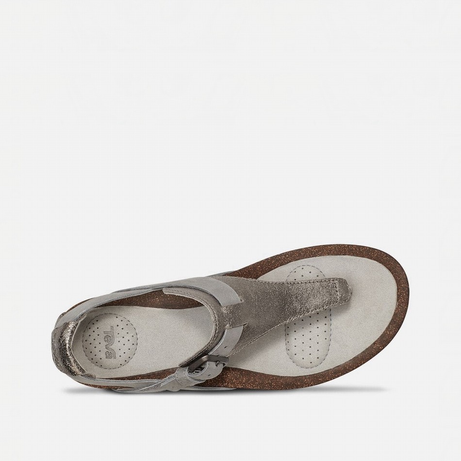 Teva Mahonia 3-Point Metallic Sandals Grey | 8282404