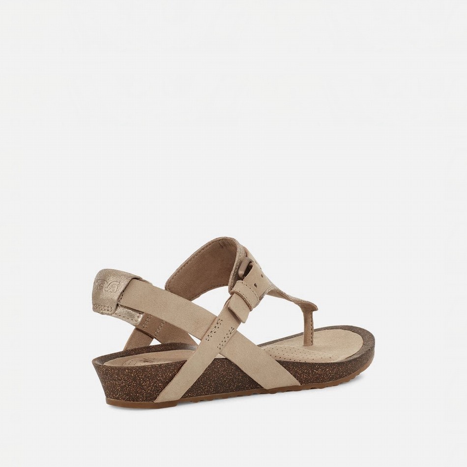 Teva Mahonia 3-Point Metallic Sandals Light Brown | 3080343