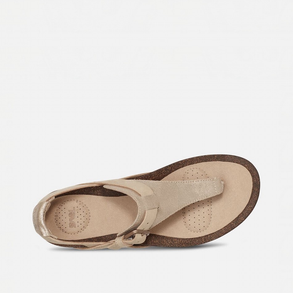 Teva Mahonia 3-Point Metallic Sandals Light Brown | 3080343