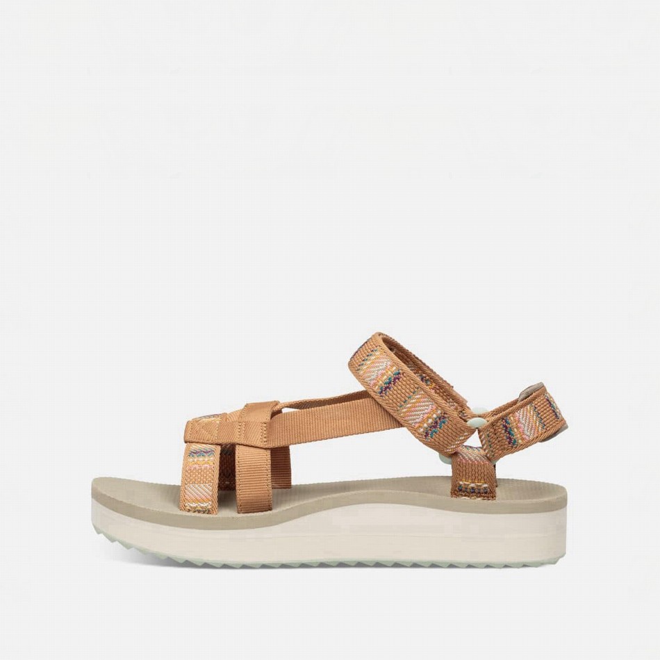 Teva Midform Arivaca Platform Sandals Brown | 3745117