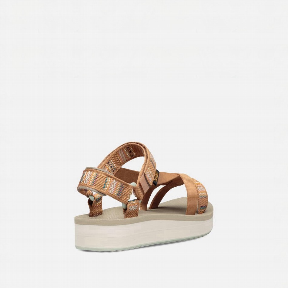 Teva Midform Arivaca Platform Sandals Brown | 3745117