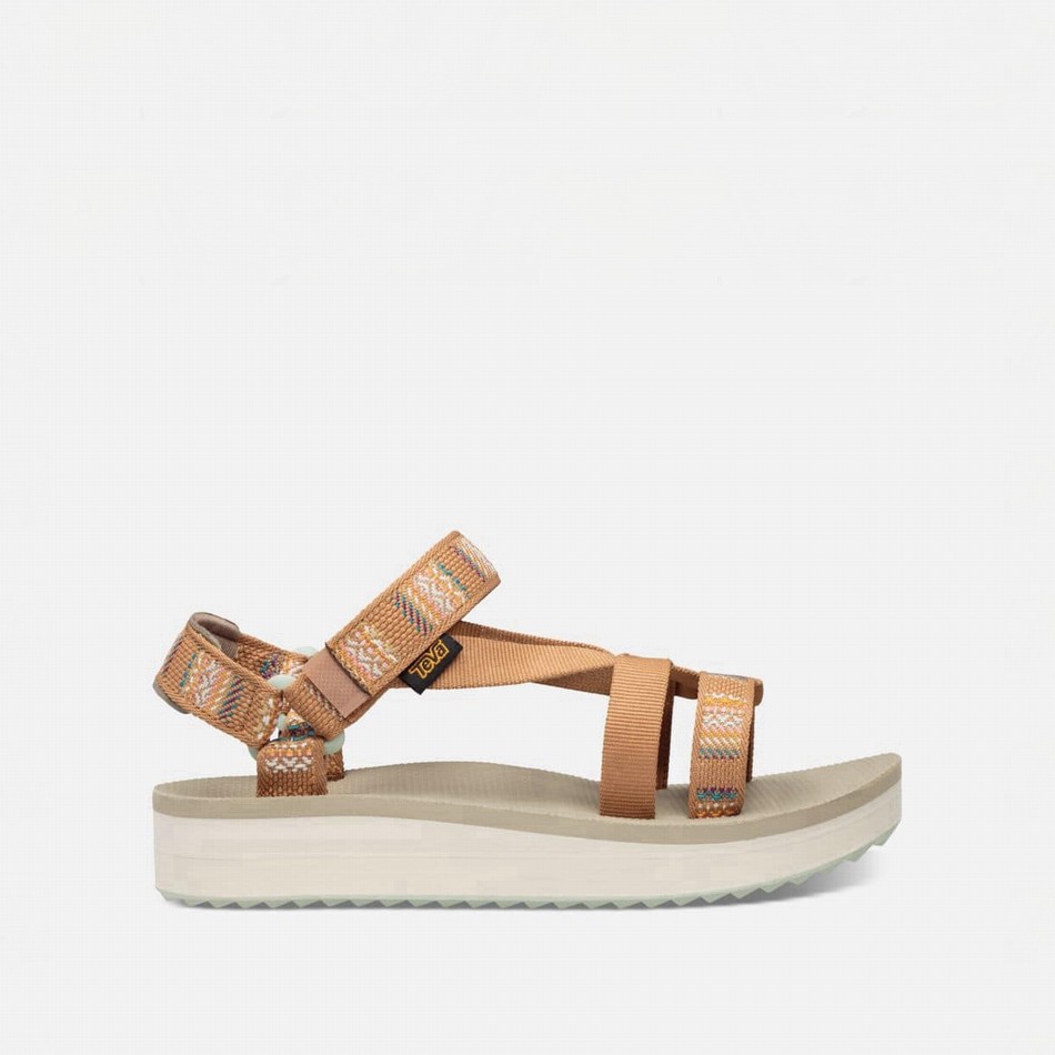 Teva Midform Arivaca Platform Sandals Brown | 3745117