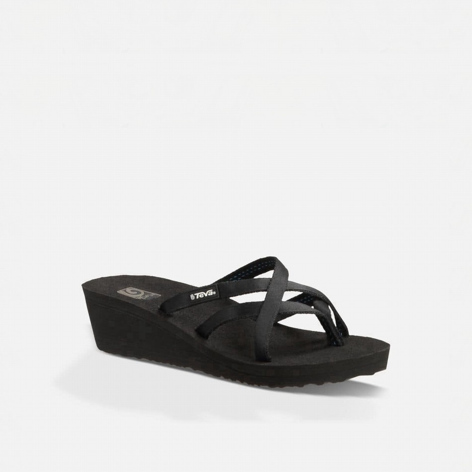 Teva Mush Mandalyn Ola 2 Wedge Sandals Black | 1294509