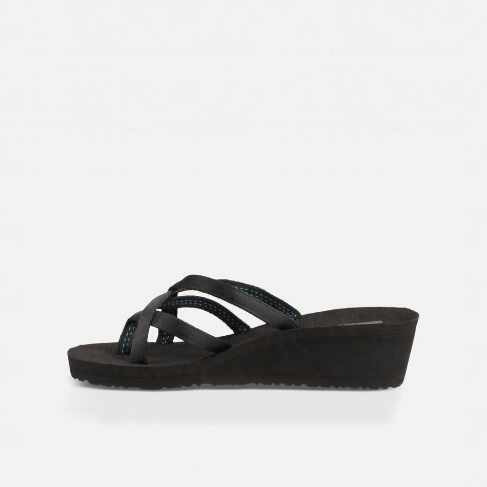 Teva Mush Mandalyn Ola 2 Wedge Sandals Black | 1294509