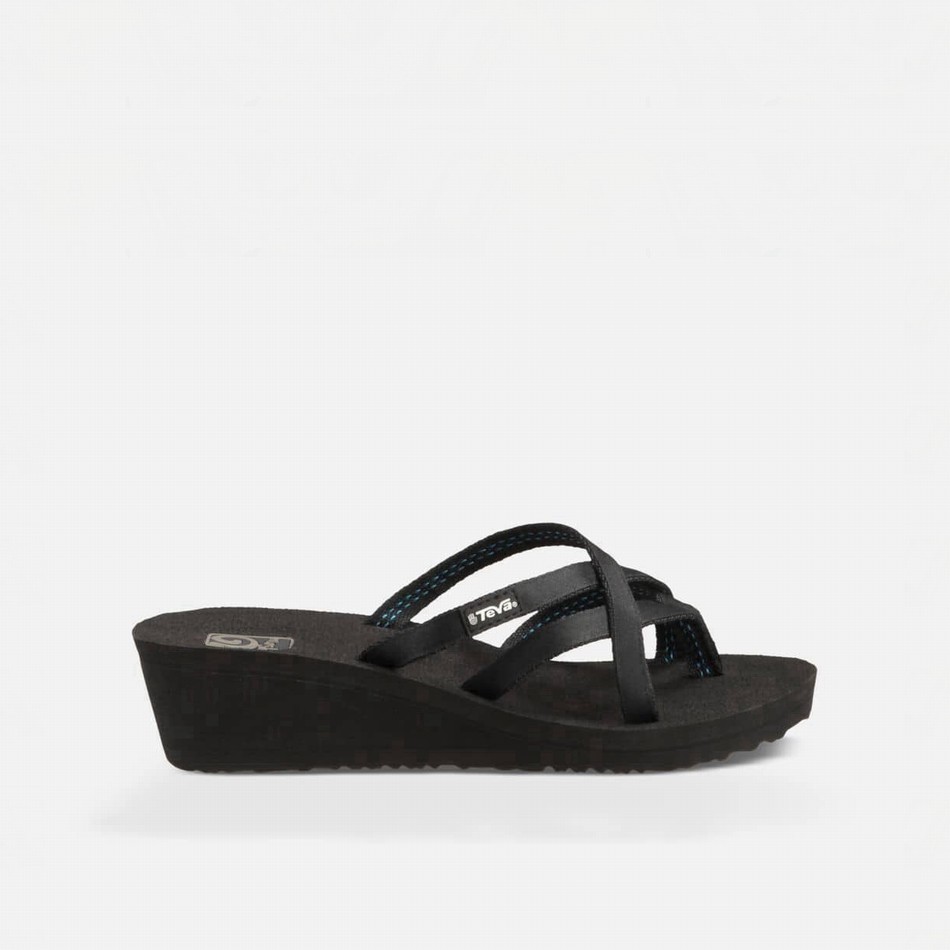 Teva Mush Mandalyn Ola 2 Wedge Sandals Black | 1294509