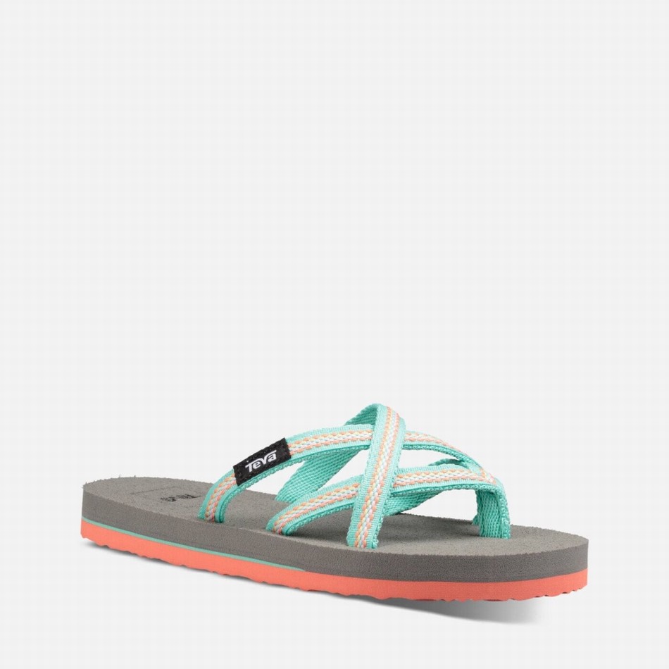 Teva Olowahu Flip Flops Turquoise | 2851620