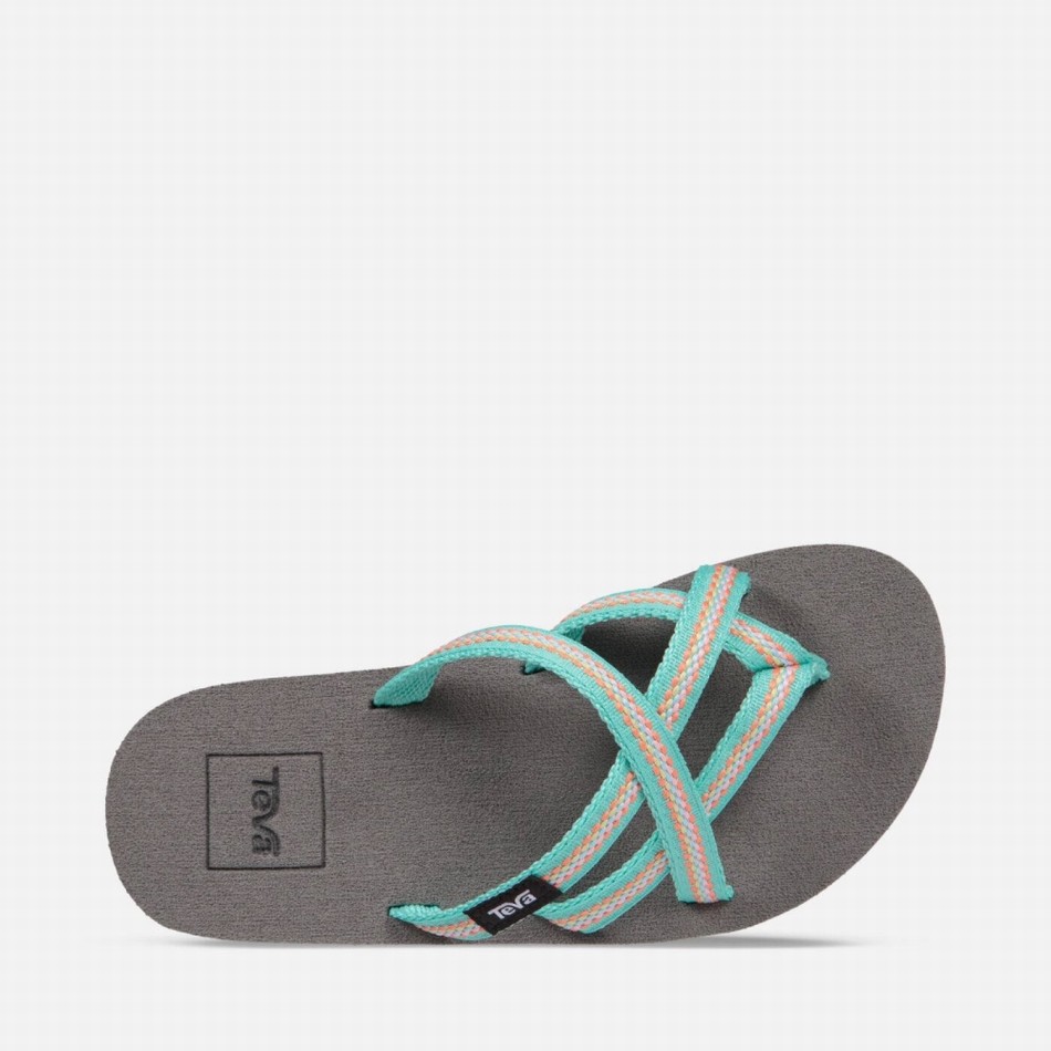 Teva Olowahu Flip Flops Turquoise | 2851620