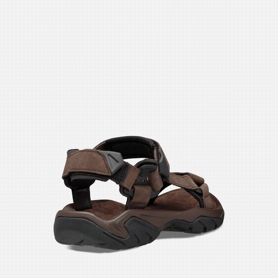 Teva Terra FI 5 Universal Leather Sandals Coffee | 1701106