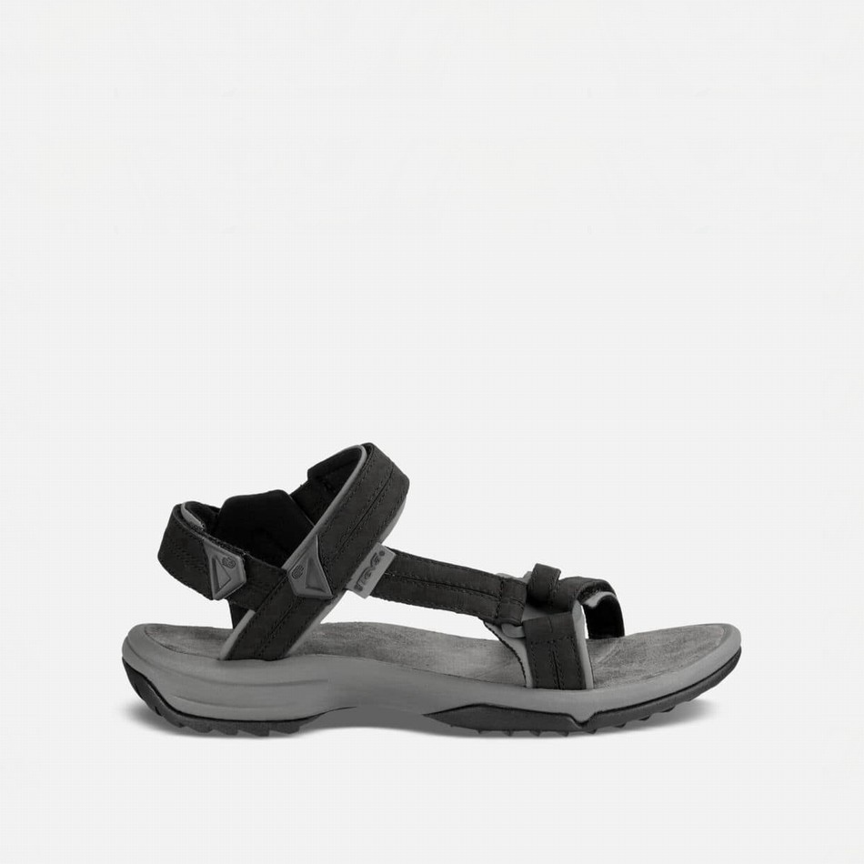 Teva Terra Fi Lite Leather Sandals Black | 9396917