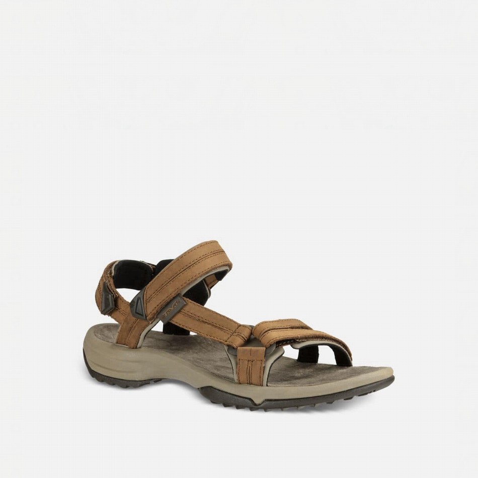 Teva Terra Fi Lite Leather Sandals Brown | 4399525