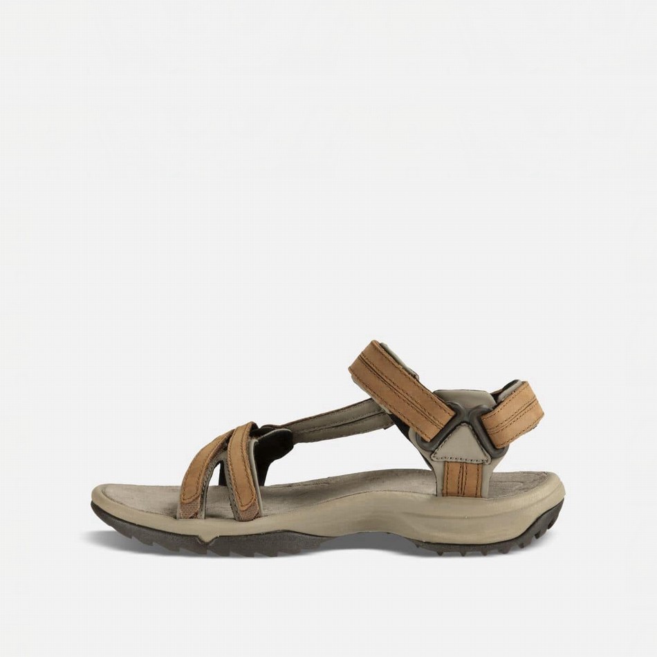 Teva Terra Fi Lite Leather Sandals Brown | 4399525