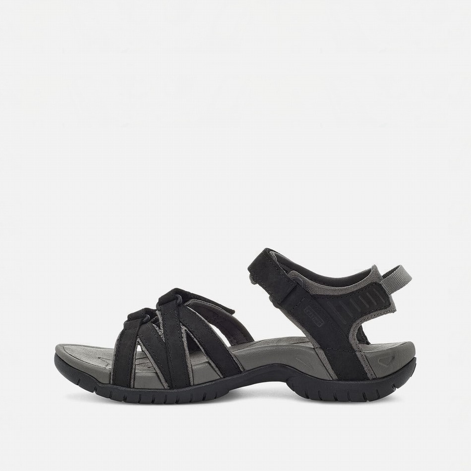 Teva Tirra Leather Sandals Black | 7683964