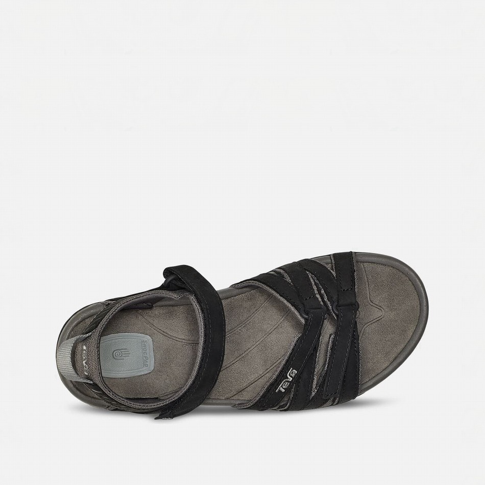 Teva Tirra Leather Sandals Black | 7683964