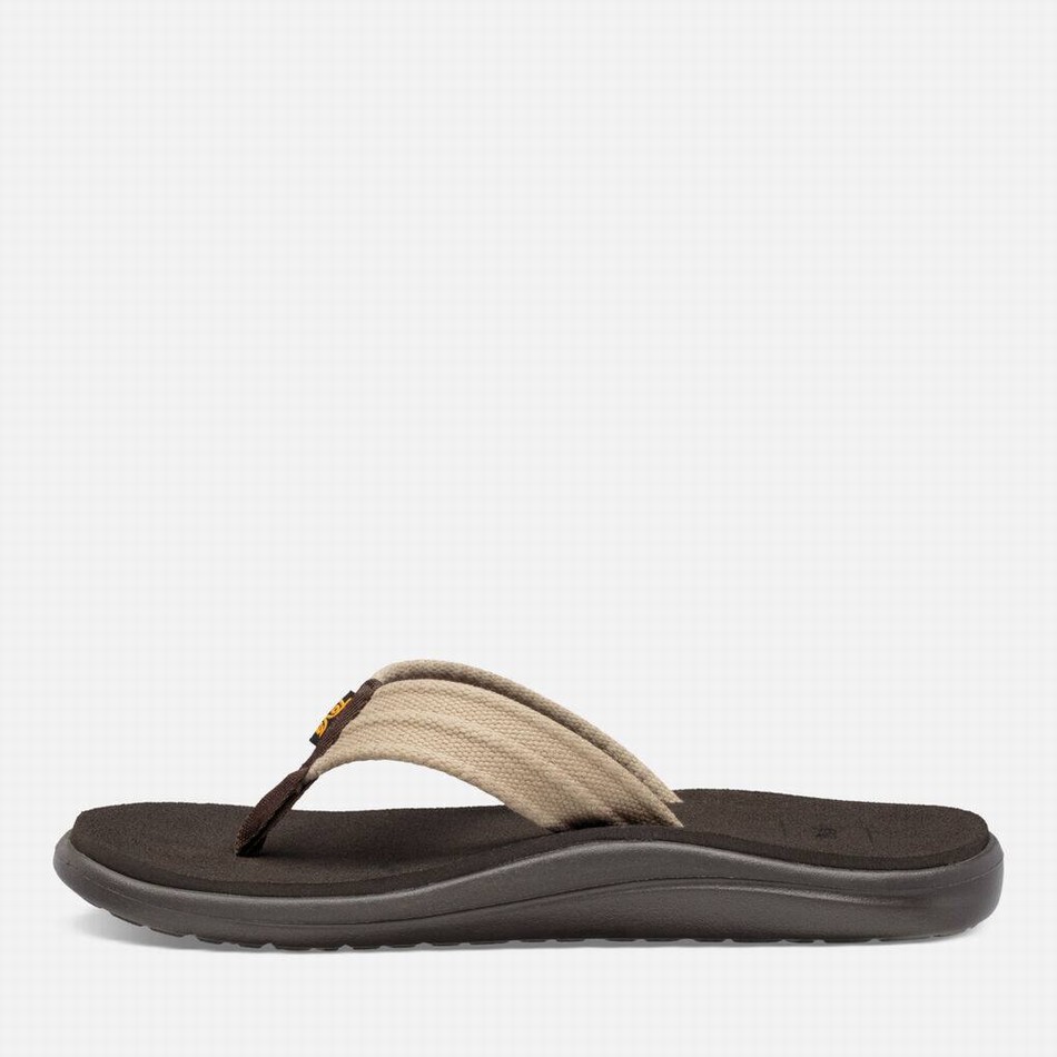 Teva Voya Flip Canvas Flip Flops Beige | 8730638