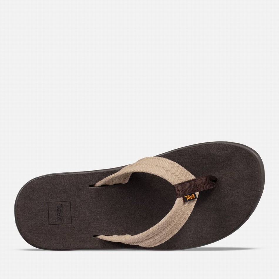 Teva Voya Flip Canvas Flip Flops Beige | 8730638