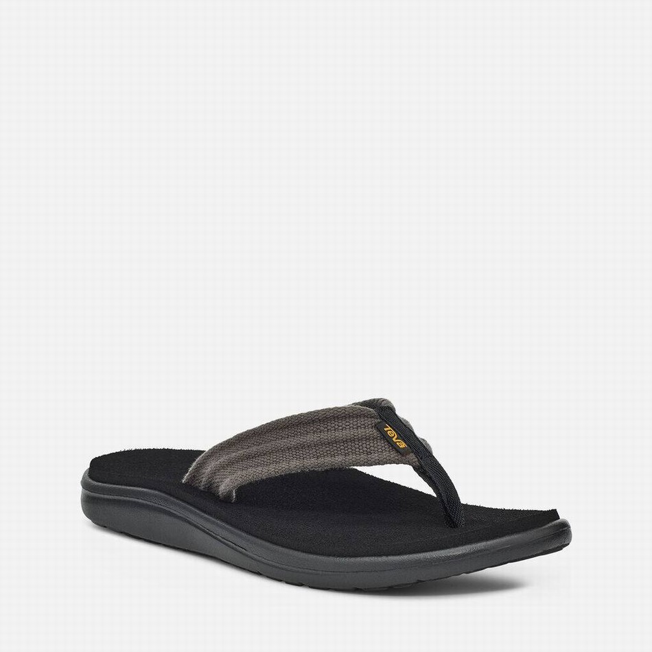 Teva Voya Flip Canvas Flip Flops Grey | 5349655