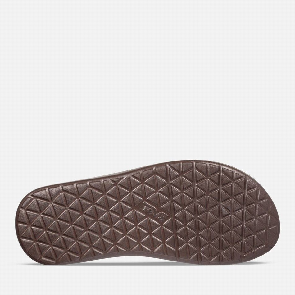 Teva Voya Flip Leather Flip Flops Chocolate | 3419487