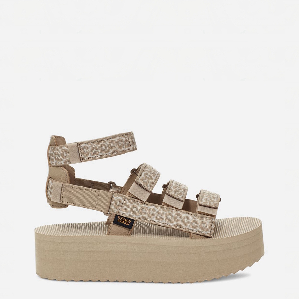 Teva Flatform Mevia Platform Sandals Khaki | 1829849