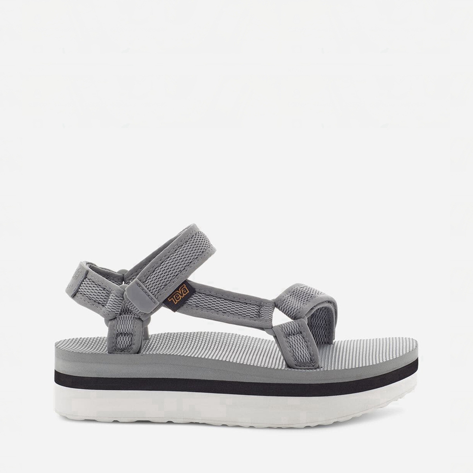 Teva Flatform Universal Mesh Print Platform Sandals Grey | 2909325