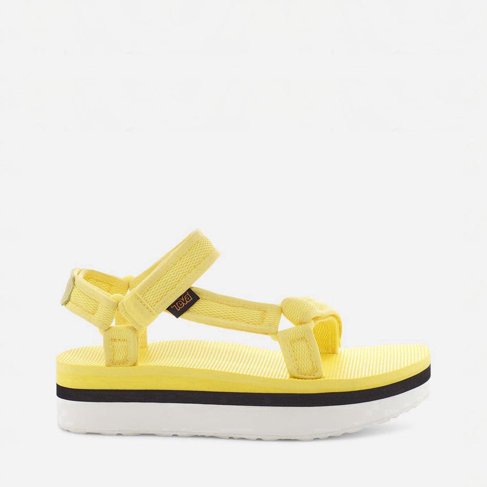 Teva Flatform Universal Mesh Print Platform Sandals Light Yellow | 9532535