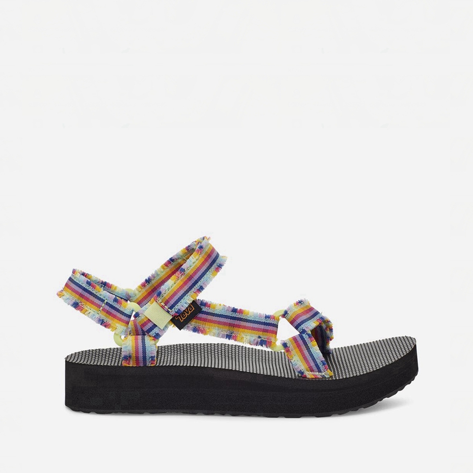 Teva Midform Fray Platform Sandals Multicolor | 6058485