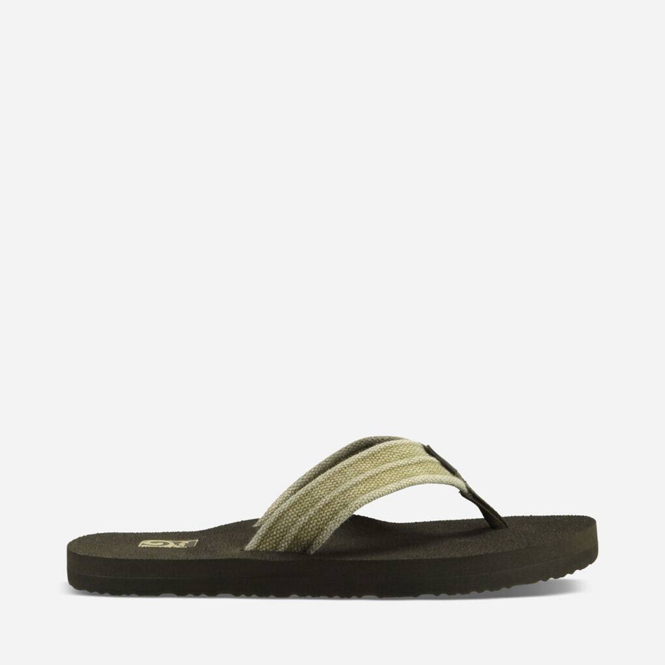 Teva Mush II Canvas Flip Flops Olive | 7369629